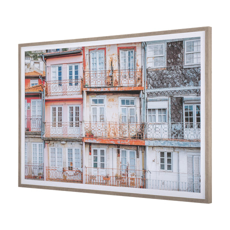 Porto Houses by Laura Marshall a Framed Photo Art Print Matted under Glass by Mercana at Eve Furniture