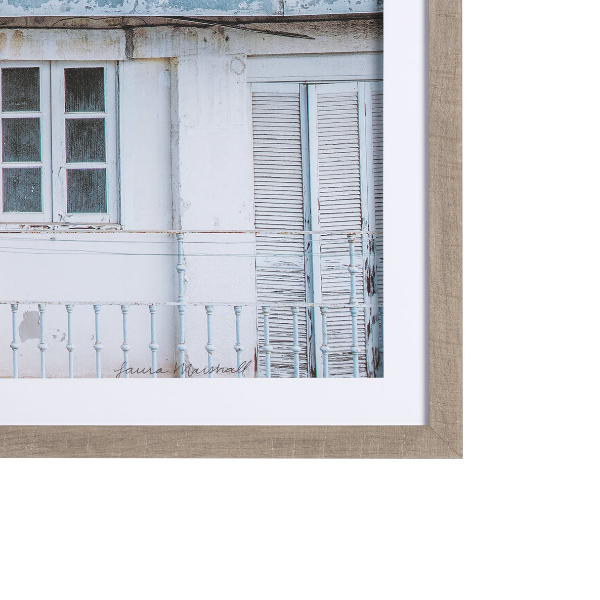Porto Houses by Laura Marshall a Framed Photo Art Print Matted under Glass by Mercana at Eve Furniture