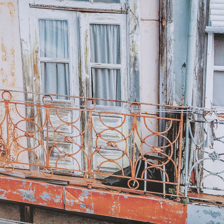 Porto Houses by Laura Marshall a Framed Photo Art Print Matted under Glass by Mercana at Eve Furniture