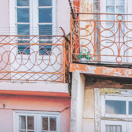 Porto Houses by Laura Marshall a Framed Photo Art Print Matted under Glass by Mercana at Eve Furniture