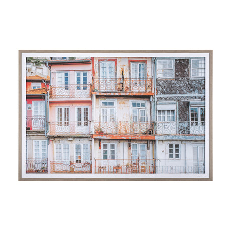 Porto Houses by Laura Marshall a Framed Photo Art Print Matted under Glass by Mercana at Eve Furniture