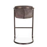 Portofino 22" Bar Chair in Antique Ebony Leather by Home Trends & Design at Eve Furniture