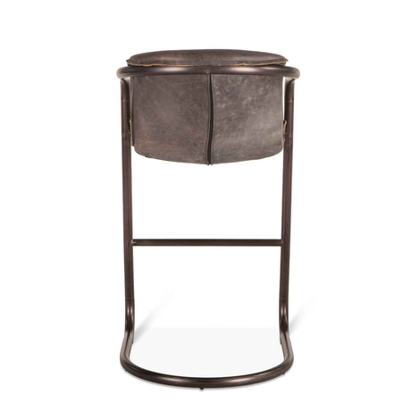 Portofino 22" Bar Chair in Antique Ebony Leather by Home Trends & Design at Eve Furniture
