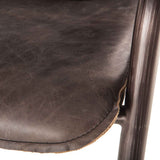 Portofino 22" Bar Chair in Antique Ebony Leather by Home Trends & Design at Eve Furniture