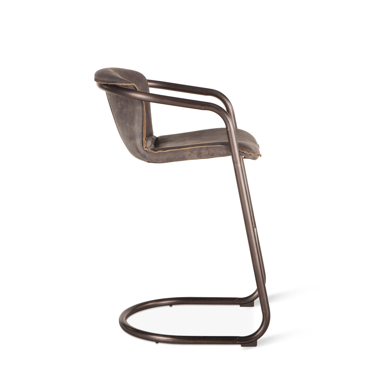 Portofino 22" Bar Chair in Antique Ebony Leather by Home Trends & Design at Eve Furniture