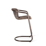 Portofino 22" Bar Chair in Antique Ebony Leather by Home Trends & Design at Eve Furniture