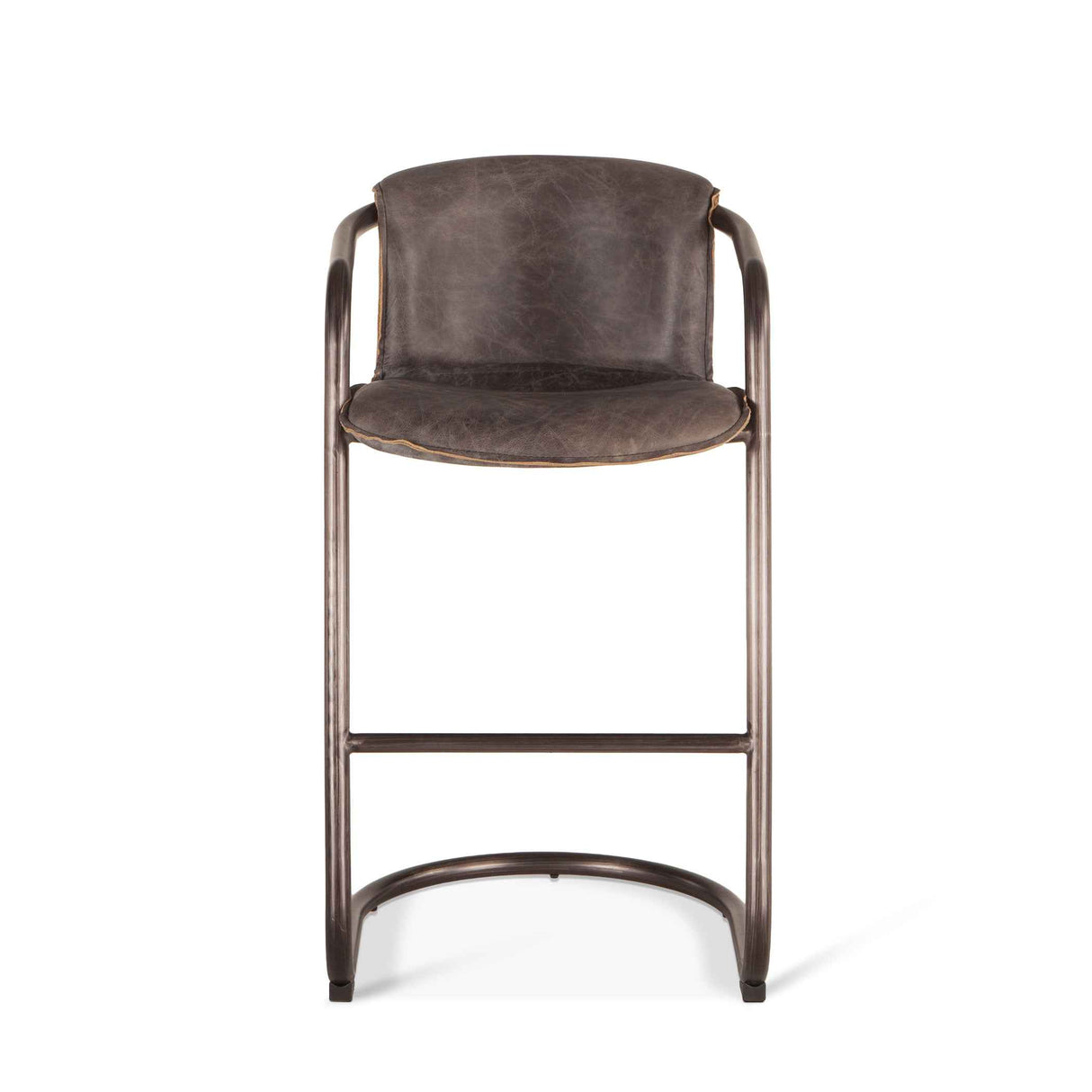 Portofino 22" Bar Chair in Antique Ebony Leather by Home Trends & Design at Eve Furniture