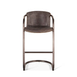 Portofino 22" Bar Chair in Antique Ebony Leather by Home Trends & Design at Eve Furniture