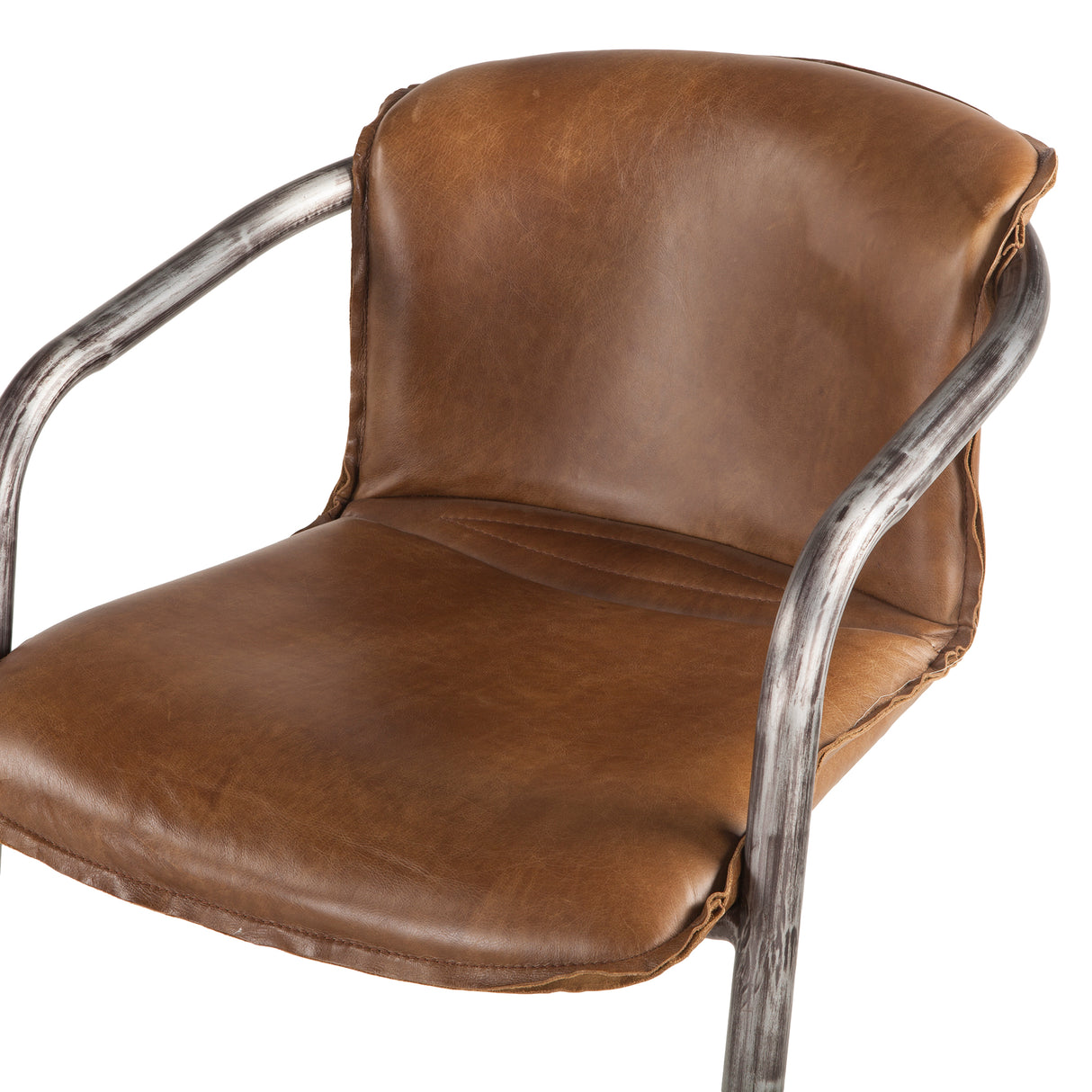 Portofino 22" Bar Chair in Berham Chestnut Leather by Home Trends & Design at Eve Furniture