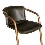 Portofino 22" Bar Chair in Emerald Green Leather by Home Trends & Design at Eve Furniture