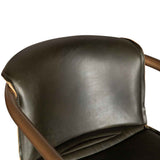 Portofino 22" Bar Chair in Emerald Green Leather by Home Trends & Design at Eve Furniture