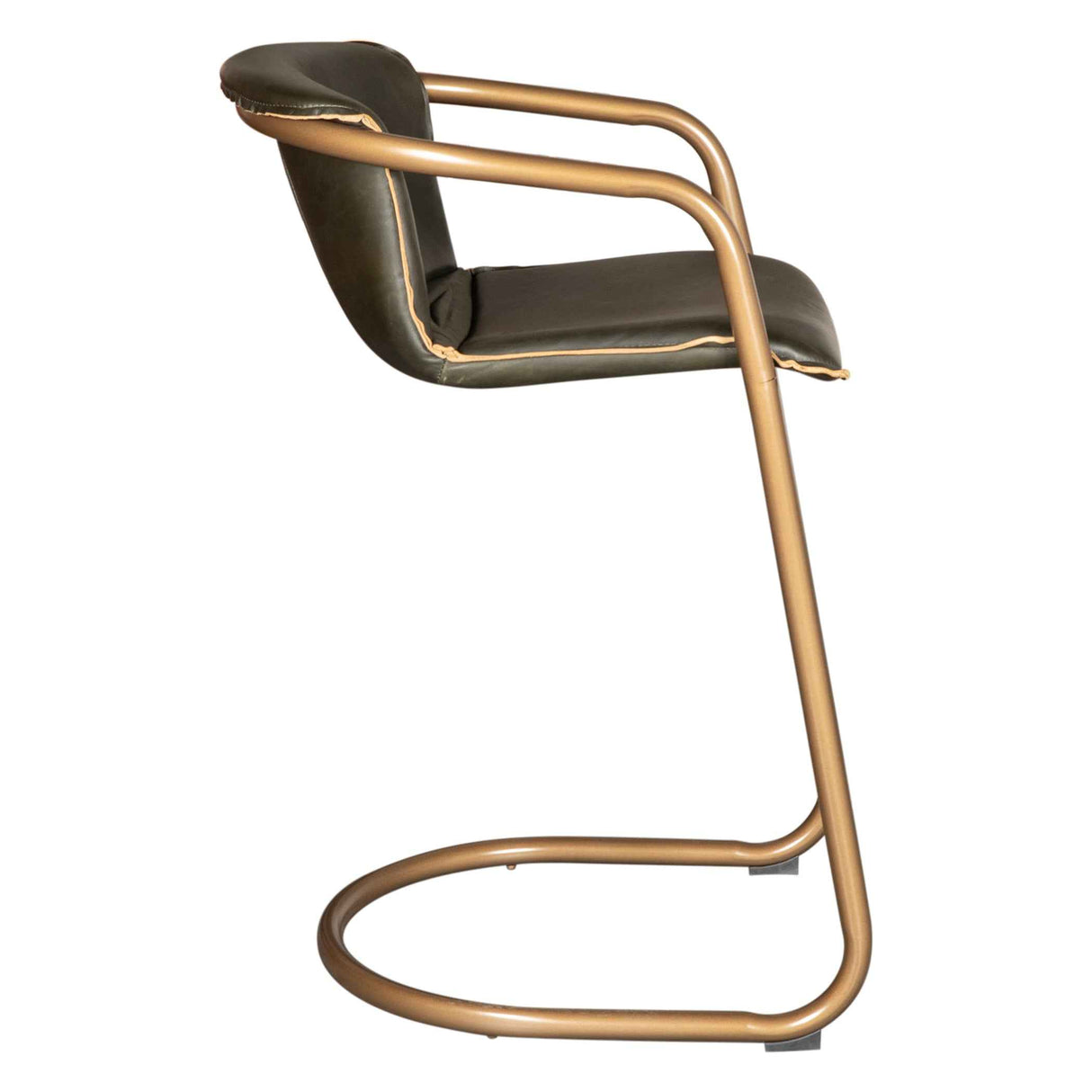 Portofino 22" Bar Chair in Emerald Green Leather by Home Trends & Design at Eve Furniture