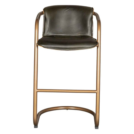 Portofino 22" Bar Chair in Emerald Green Leather by Home Trends & Design at Eve Furniture