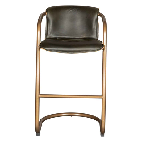 Portofino 22" Bar Chair in Emerald Green Leather by Home Trends & Design at Eve Furniture