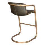 Portofino 22" Bar Chair in Emerald Green Leather by Home Trends & Design at Eve Furniture