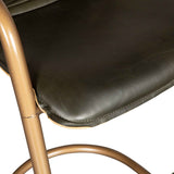 Portofino 22" Bar Chair in Emerald Green Leather by Home Trends & Design at Eve Furniture