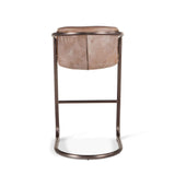 Portofino 22" Bar Chair in Jet Brown Leather by Home Trends & Design at Eve Furniture