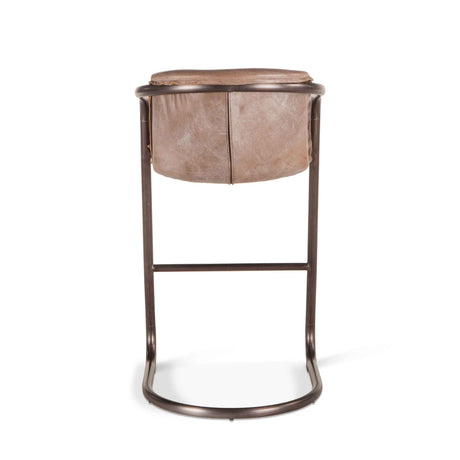Portofino 22" Bar Chair in Jet Brown Leather by Home Trends & Design at Eve Furniture