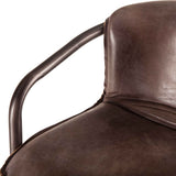 Portofino 22" Bar Chair in Jet Brown Leather by Home Trends & Design at Eve Furniture
