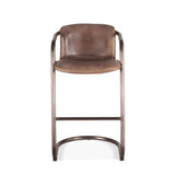 Portofino 22" Bar Chair in Jet Brown Leather by Home Trends & Design at Eve Furniture