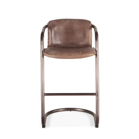 Portofino 22" Bar Chair in Jet Brown Leather by Home Trends & Design at Eve Furniture