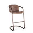 Portofino 22" Bar Chair in Jet Brown Leather by Home Trends & Design at Eve Furniture