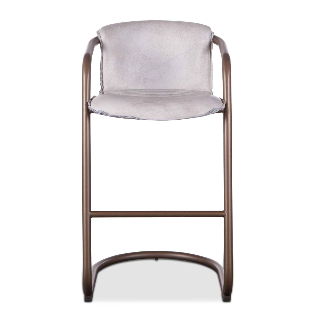 Portofino 22" Bar Chair in Vintage White Leather by Home Trends & Design at Eve Furniture