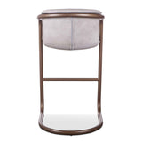 Portofino 22" Bar Chair in Vintage White Leather by Home Trends & Design at Eve Furniture