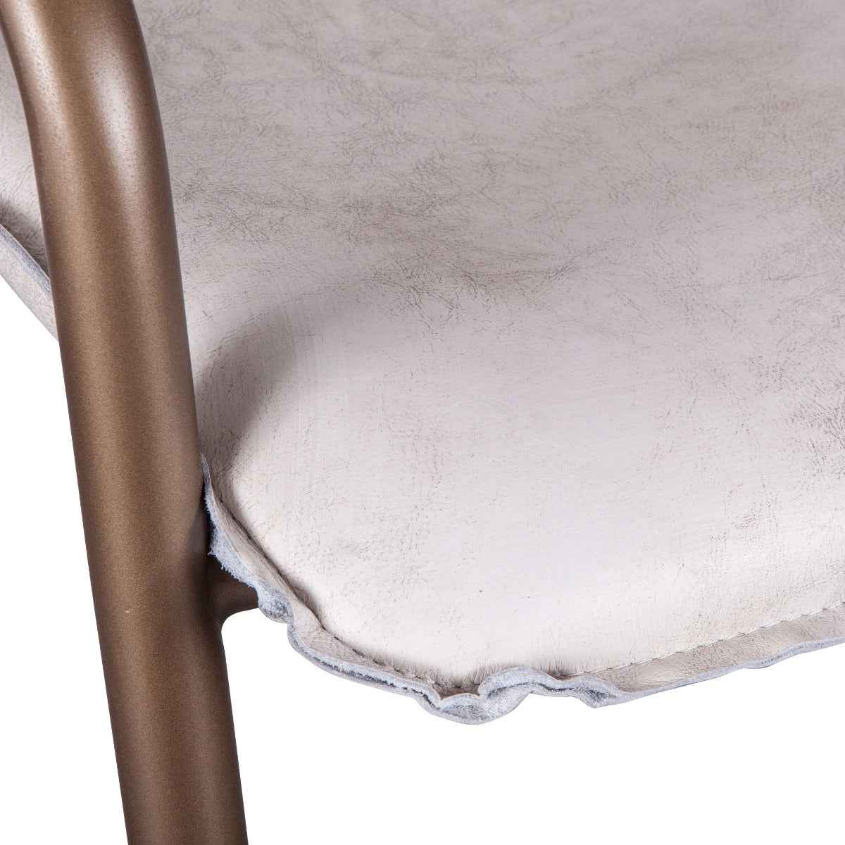 Portofino 22" Bar Chair in Vintage White Leather by Home Trends & Design at Eve Furniture