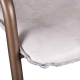 Portofino 22" Bar Chair in Vintage White Leather by Home Trends & Design at Eve Furniture
