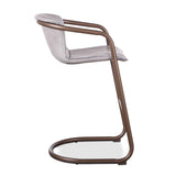Portofino 22" Bar Chair in Vintage White Leather by Home Trends & Design at Eve Furniture