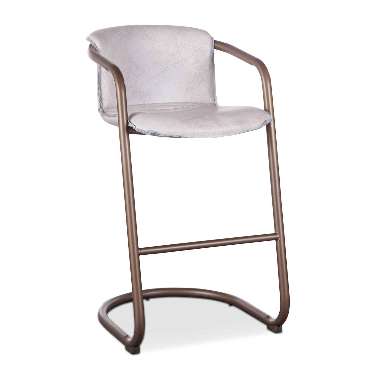 Portofino 22" Bar Chair in Vintage White Leather by Home Trends & Design at Eve Furniture