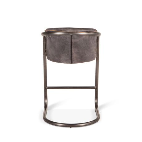 Portofino 22" Counter Chair in Antique Ebony Top Grain Leather by Home Trends & Design at Eve Furniture