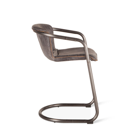 Portofino 22" Counter Chair in Antique Ebony Top Grain Leather by Home Trends & Design at Eve Furniture
