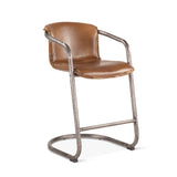 Portofino 22" Counter Chair in Berham Chestnut Top Grain Leather by Home Trends & Design at Eve Furniture