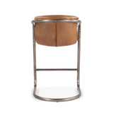 Portofino 22" Counter Chair in Berham Chestnut Top Grain Leather by Home Trends & Design at Eve Furniture