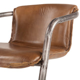 Portofino 22" Counter Chair in Berham Chestnut Top Grain Leather by Home Trends & Design at Eve Furniture