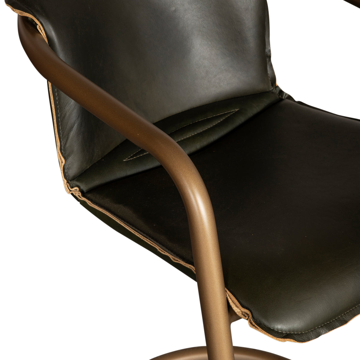 Portofino 22" Counter Chair in Emerald Green Leather by Home Trends & Design at Eve Furniture