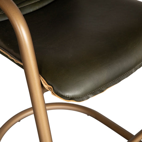 Portofino 22" Counter Chair in Emerald Green Leather by Home Trends & Design at Eve Furniture