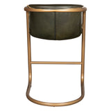 Portofino 22" Counter Chair in Emerald Green Leather by Home Trends & Design at Eve Furniture