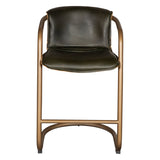 Portofino 22" Counter Chair in Emerald Green Leather by Home Trends & Design at Eve Furniture