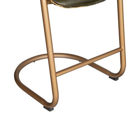 Portofino 22" Counter Chair in Emerald Green Leather by Home Trends & Design at Eve Furniture