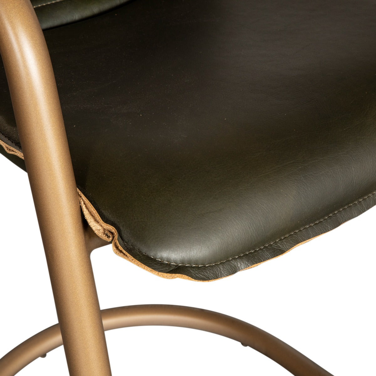 Portofino 22" Counter Chair in Emerald Green Leather by Home Trends & Design at Eve Furniture