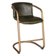 Portofino 22" Counter Chair in Emerald Green Leather by Home Trends & Design at Eve Furniture