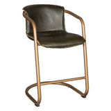 Portofino 22" Counter Chair in Emerald Green Leather by Home Trends & Design at Eve Furniture