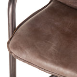 Portofino 22" Counter Chair in Jet Brown Top Grain Leather by Home Trends & Design at Eve Furniture