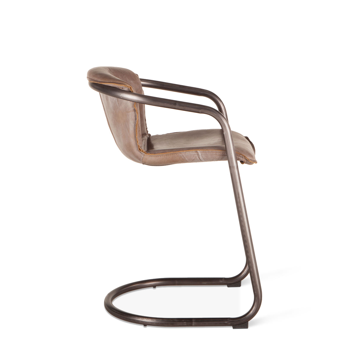 Portofino 22" Counter Chair in Jet Brown Top Grain Leather by Home Trends & Design at Eve Furniture