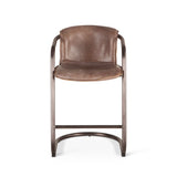 Portofino 22" Counter Chair in Jet Brown Top Grain Leather by Home Trends & Design at Eve Furniture