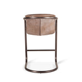 Portofino 22" Counter Chair in Jet Brown Top Grain Leather by Home Trends & Design at Eve Furniture