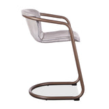 Portofino 22" Counter Chair in Vintage White Top Grain Leather by Home Trends & Design at Eve Furniture